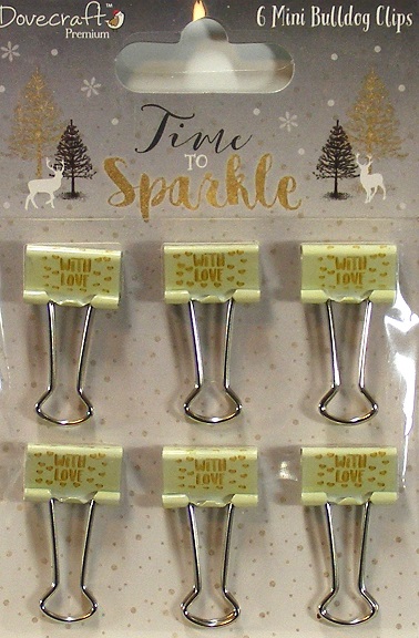 Dovecraft - Time To Sparkle Mini Bulldog Clips
