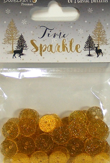 Dovecraft - Time to Sparkle Glitter Buttons