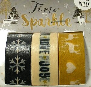 Dovecraft - Time to Sparkle Washi Tapes (3 Pack)