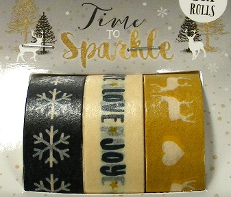 Dovecraft - Time to Sparkle Washi Tapes (3 Pack)
