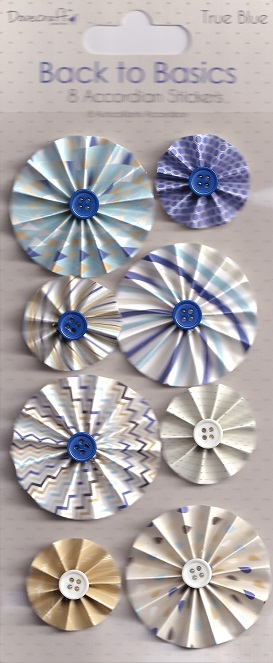 Dovecrafts - Back To Basics Accordion Stickers - True Blue