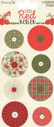 Dovecrafts - Little Red Robin And Friends Accordion Stickers