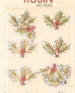 Dovecrafts - Little Red Robin And Friends Hollographic Holly Stickers