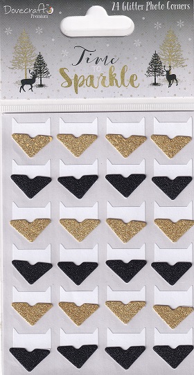 Dovecrafts - Time To Sparkle - Glitter Photo Corners