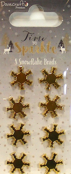 Dovecrafts - Time To Sparkle Snowflake Brads