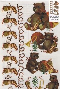 Ez Rub On - Berry Beary Christmas Transfers