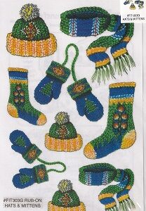 Ez Rub On Transfers - Hats & Mittens