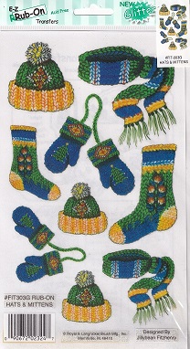 Ez Rub On Transfers - Hats & Mittens
