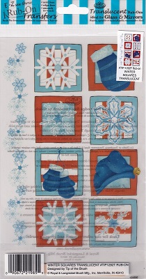 Ez Rub On Transfers - Winter Squares (Translucent)