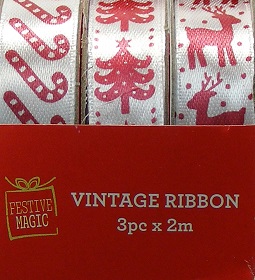 Festive Magic - Vintage Ribbon - Candy Cane