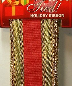 Fit To Be Tied - Holiday Ribbon (Red & Gold)