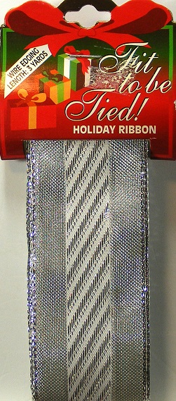 Fit To Be Tied - Holiday Ribbon (Silver & White)