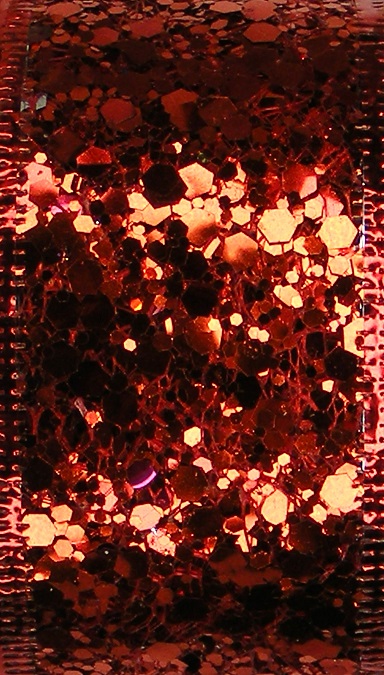 HFA Christmas Ribbon - Red Glitter Flakes Design