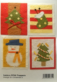 Habico - Christmas Card Toppers - Snowman