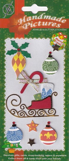 Handmade Pictures - Jewels & Glitter Stickers (Sleigh)