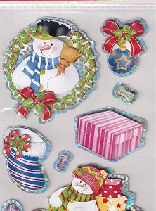 Handwork Stickers - Merry Christmas Snowman Stickers