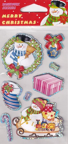 Handwork Stickers - Merry Christmas Snowman Stickers