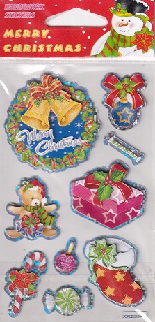 Handwork Stickers - Merry Christmas Wreath Stickers