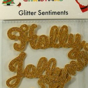 Hobbycraft - A Holly Jolly Christmas  - Glitter Sentiments