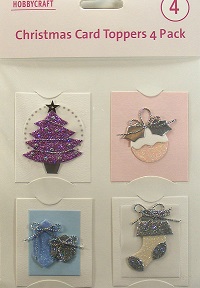 Hobbycraft - Christmas Card Toppers 4 Pack
