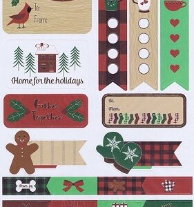 Hobbycraft - Crafty Christmas Stickers - Dog, Tartan Mint