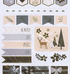 Hobbycraft - Crafty Christmas Stickers - Gold & Silver Baubles & Tags