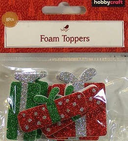 hobbycraft glitter foam toppers