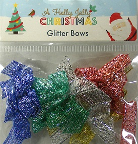 Hobbycraft - Holly Jolly Christmas - Glitter Bows