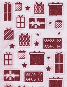 Hobbycraft - Holly Jolly Christmas Stickers - Present Glitter Stickers