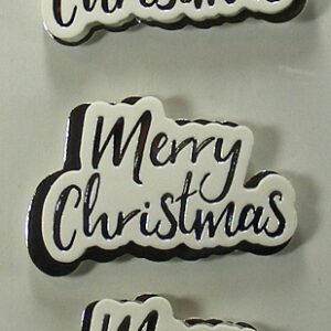 hobbycraft merry christmas foil card toppers (sil)
