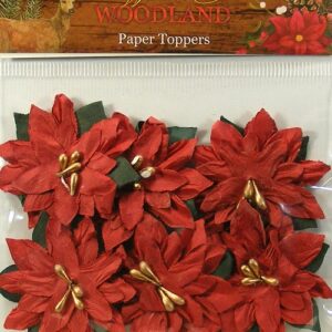 Hobbycraft - Winter Woodland - Lg Poinsettia Paper Toppers
