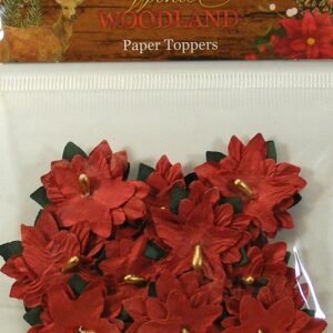 Hobbycraft - Winter Woodland - Sm Poinsettia Paper Toppers