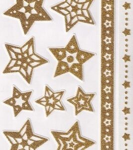 JT - Gold Foamy Star Stickers Design