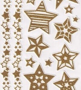 JT - Gold Foamy Star Stickers Design