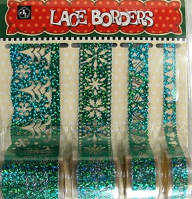 JT - Lace Borders Christmas Tapes (Holo Green)