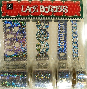 JT - Lace Borders Christmas Tapes (Holo Sil)