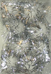 John Lewis - Glitter Pom Poms Silver 1"