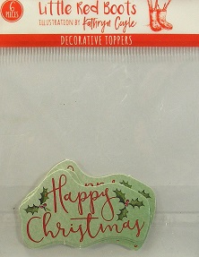 Little Red Boots - Happy Christmas Toppers