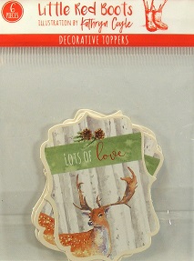Little Red Boots - Lots Of Love Reindeer Toppers