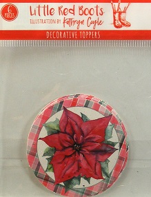 Little Red Boots - Poinsettia Toppers