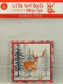 Little Red Boots - Reindeer In The Snow Toppers