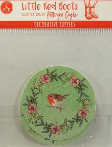 Little Red Boots - Robin & Wreath Toppers