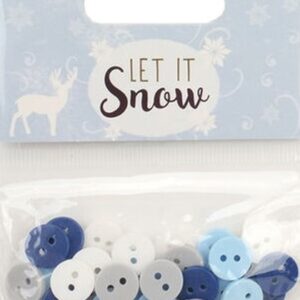Love To Craft - Let It Snow Plastic Buttons