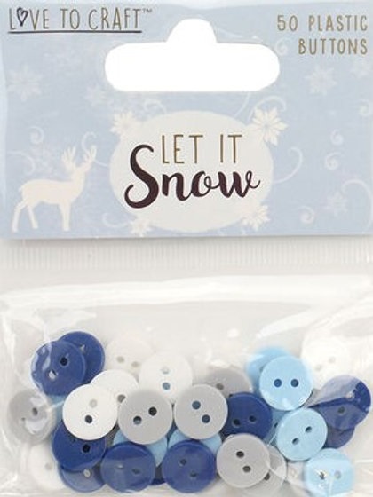 Love To Craft - Let It Snow Plastic Buttons