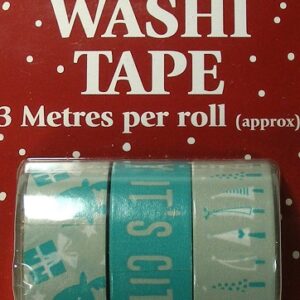 Merry Christmas Washi Tape 3 Pack Holly, Baby Its Cold Outside, Trees