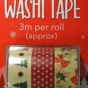 Merry Christmas Washi Tape 3 Pack (Polkadot)