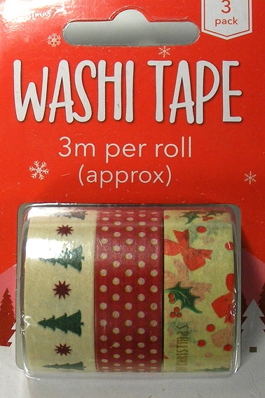 Merry Christmas Washi Tape 3 Pack (Polkadot)