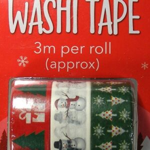 Merry Christmas Washi Tape 3 Pack (Snowman)