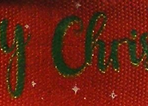 North Pole - 2mtr Cotton Christmas Ribbon - Merry Christmas