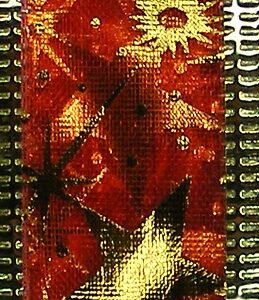 North Pole - 4mtr Christmas Ribbon Music Note Red